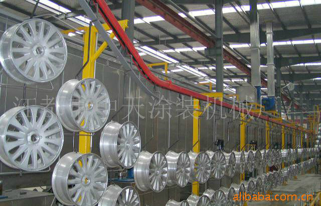 供应钢圈喷涂生产线 轮毂喷塑线 轮毂喷粉生产线